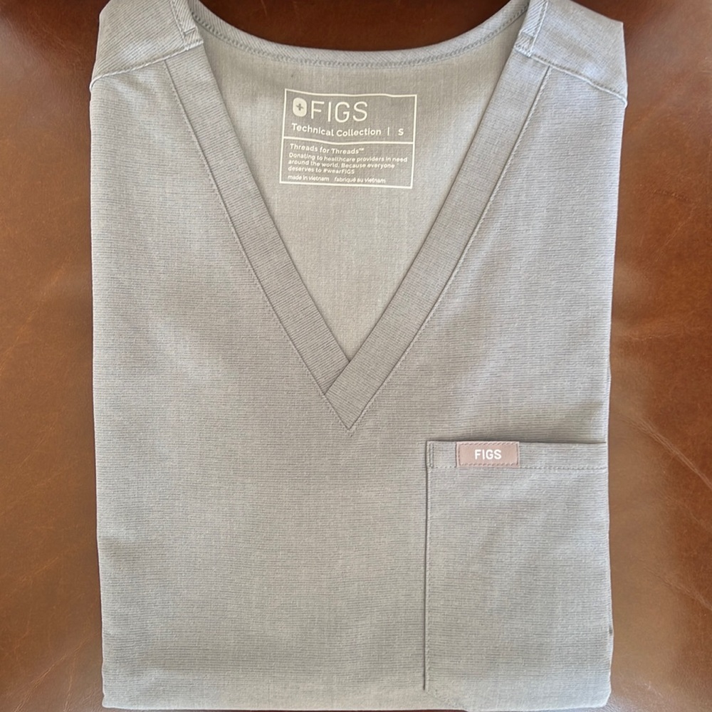 FIGS Dark Space Grey Scrub Set